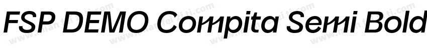 FSP DEMO Compita Semi Bold Italic字体转换
